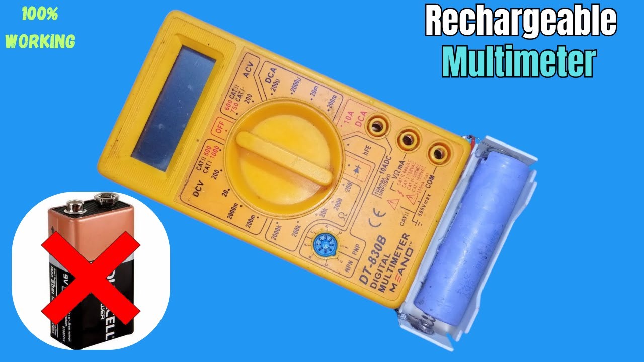 How To Make Rechargeable Multimeter || 100% Working || 2024 #viralvideo ...