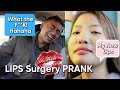 Lips surgery prank on my husband   too funny 