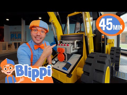 Blippi Visits an EXCAVATOR PLAYGROUND! | 45 Minutes of Blippi Educational Videos for Kids