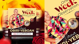 FREE PSD - One Week Funeral Flyer | Photoshop Tutorials for Graphic Designers
