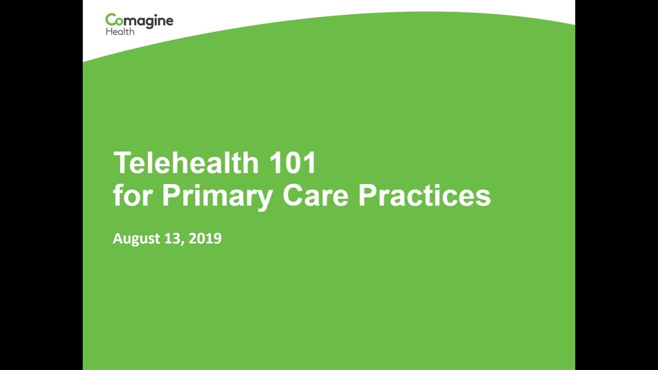 Telehealth 101 for Primary Care Practices - YouTube
