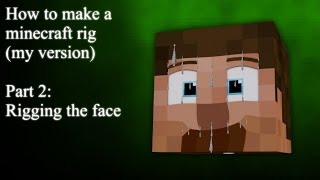 How to make a minecraft rig(my version) - Part 2: Rigging the face (Blender 5.0)
