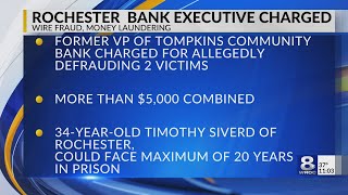 Rochester bank exec charged with defrauding 2 victims out of more than $500k
