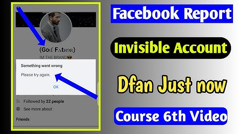 How To Report Facebook Invisible Account || facebook reporting krny ka treqa | 6th video fb course