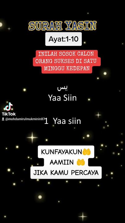 Surah yassin Ayat 1-10