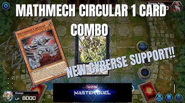NEW! Mathmech Circular 1 Card Combo! YUGIOH MASTER DUEL