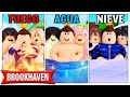 BROOKHAVEN de FUEGO vs BROOKHAVEN de AGUA vs BROOKHAVEN de NIEVE - Roblox YoSoyLoki