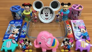 Mickey Mouse and Minnie Slime | Mixing Random Things into Clear Slime | Satisfying Videos 4