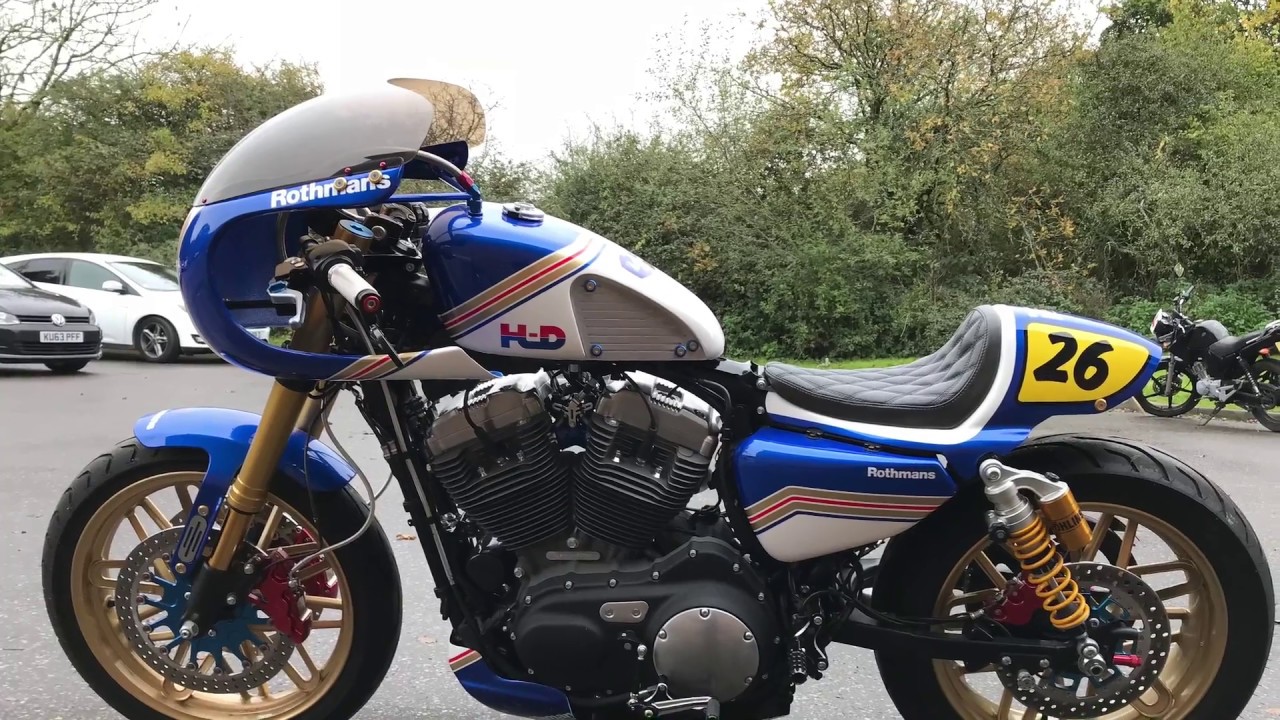 Dub Customs Rothmans Custom Harley Davidson Sportster Roadtster Rothmans Racing - YouTube