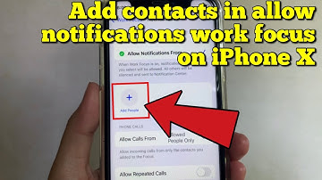 How to add contacts in allow notifications work focus on iPhone X
