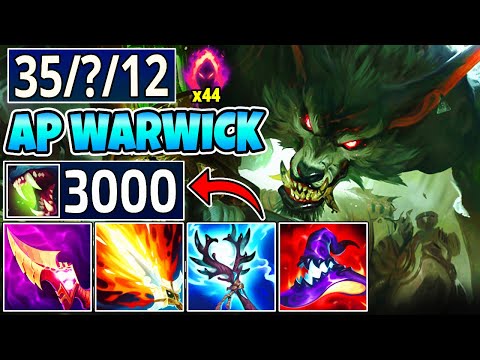 ONE-SHOT FULL AP WARWICK - INSANE BURST 3000 DMG FROM Q (35