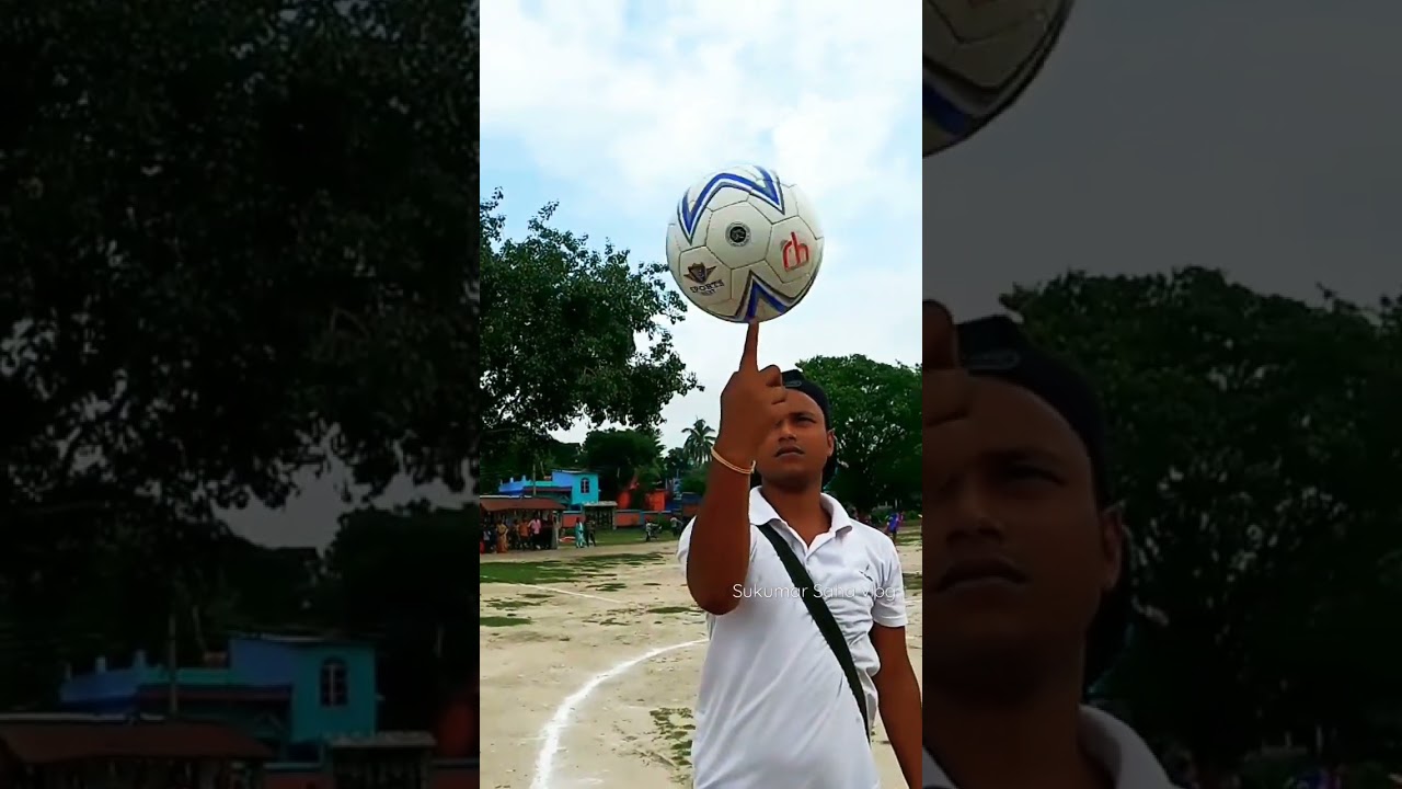 Spin the football with finger 