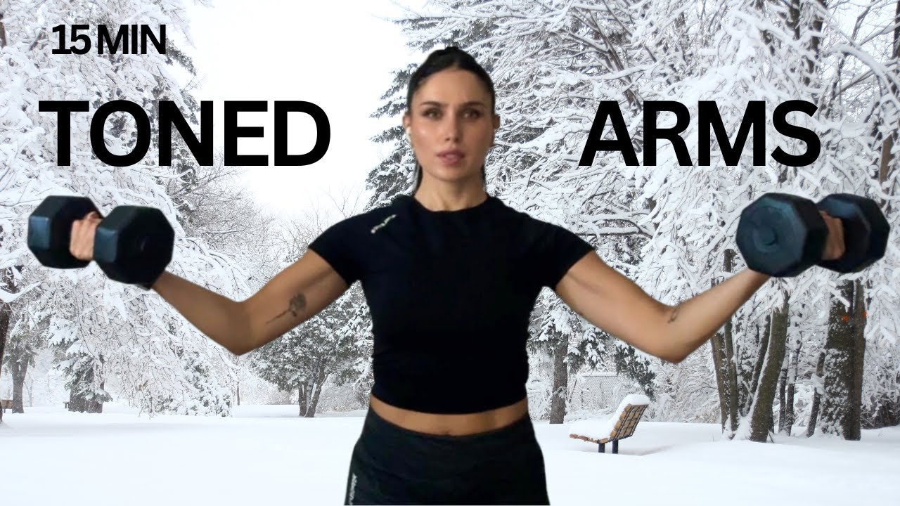15-минутная тренировка для укрепления мышц рук с гантелями - Рождественское издание