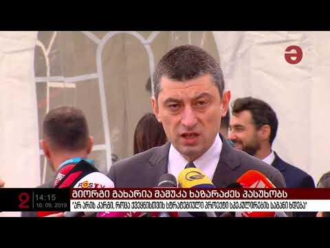 გიორგი გახარია: \"არ არის კარგი, როცა ქვეყნისთვის სტრატეგიული პროექტი სპეკულირების საგანი ხდება\"