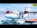 Vol en hydravion aux maldives 4k transfert priv en hydravion au complexe de luxe joali