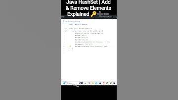 Java HashSet | Add & Remove Elements Explained 🔑➕➖#coding #java #programming #hashset #javatutorial