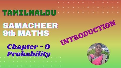 TN 9th Maths Samacheer | Probability Introduction | Chapter 9 | Probability | Sangeetha Maths