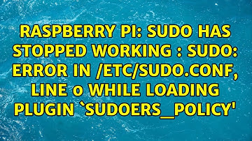 Sudo has stopped working : sudo: error in /etc/sudo.conf, line 0 while loading plugin...