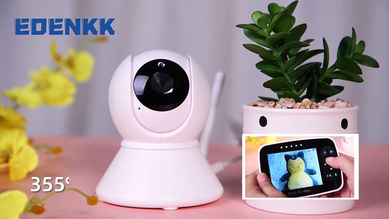 Baby Monitor with Remote Pan Tilt Zoom Camera|3.5 Inch Large Screen, Night Vision, Call, Room Temper