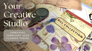 Your Creative Studio Unboxing - February 2023 Box - Flower Theme