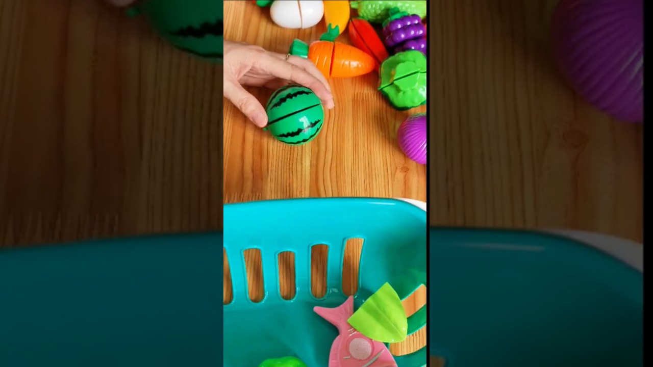Cutting Play Food Fruit 🍉 Toy Kitchen Fun!