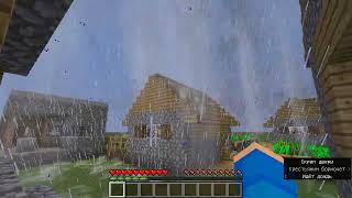 Торнадо в Майнкрафте, торнадо напала в деревню!