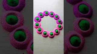 simple 😄😁rangoli | satisfying rangoli | ASMR#rangoli #rangolidesigns #indianart