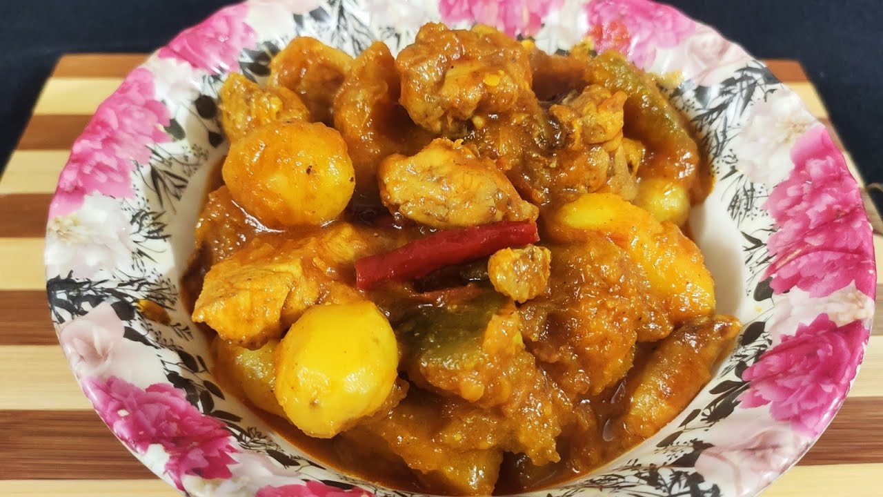 ৰঙালাউ সৈতে মাংস বনালো বহুত টেষ্টি //এনেদৰে বনাই খাই চাবচোন//assamese recipe// pumpkin with chicken 