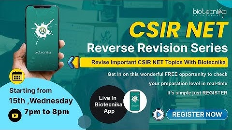 CSIR NET Reverse Revision Series - Check Your CSIR NET Preparation level