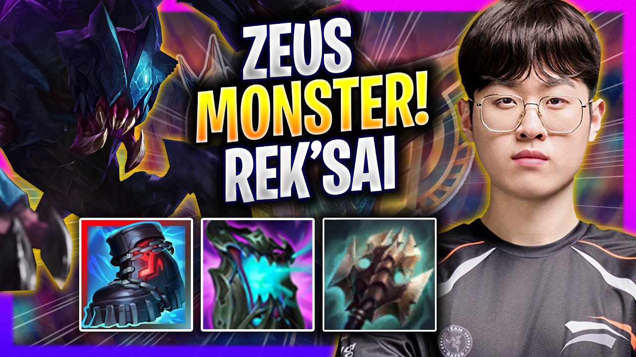 ZEUS IS A MONSTER WITH REK'SAI! - HLE Zeus Plays Rek'sai TOP vs Aatrox! | Season 2025