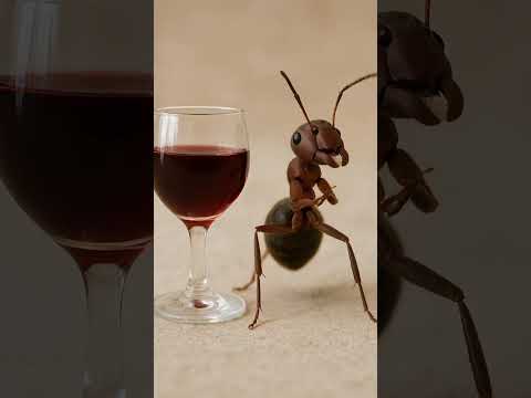 نملة سكرانة بترقص قدام الكاسة ذكاء اصطناعي 