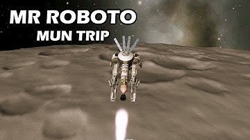 KSP - The "mun" trip of MR ROBOTO, a bipedal walking robot
