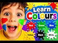 Learn Colors : Guess the right colors : Red, Green, Blue, Yellow, Black &amp; White for kids