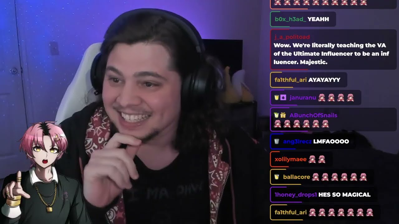 Streaming with Kai Monteago from Danganronpa Project Eden's Garden