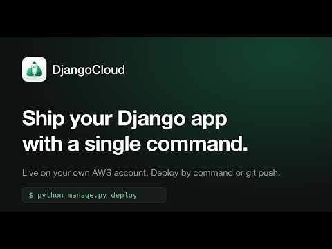 Deploy Django App on AWS in less than 5 minutes on djangocloud.dev