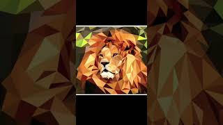How do you make a low poly lion in Illustrator? #shorts