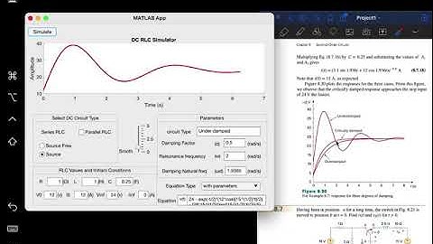 MATLAB App, and RLC circuit Simulator