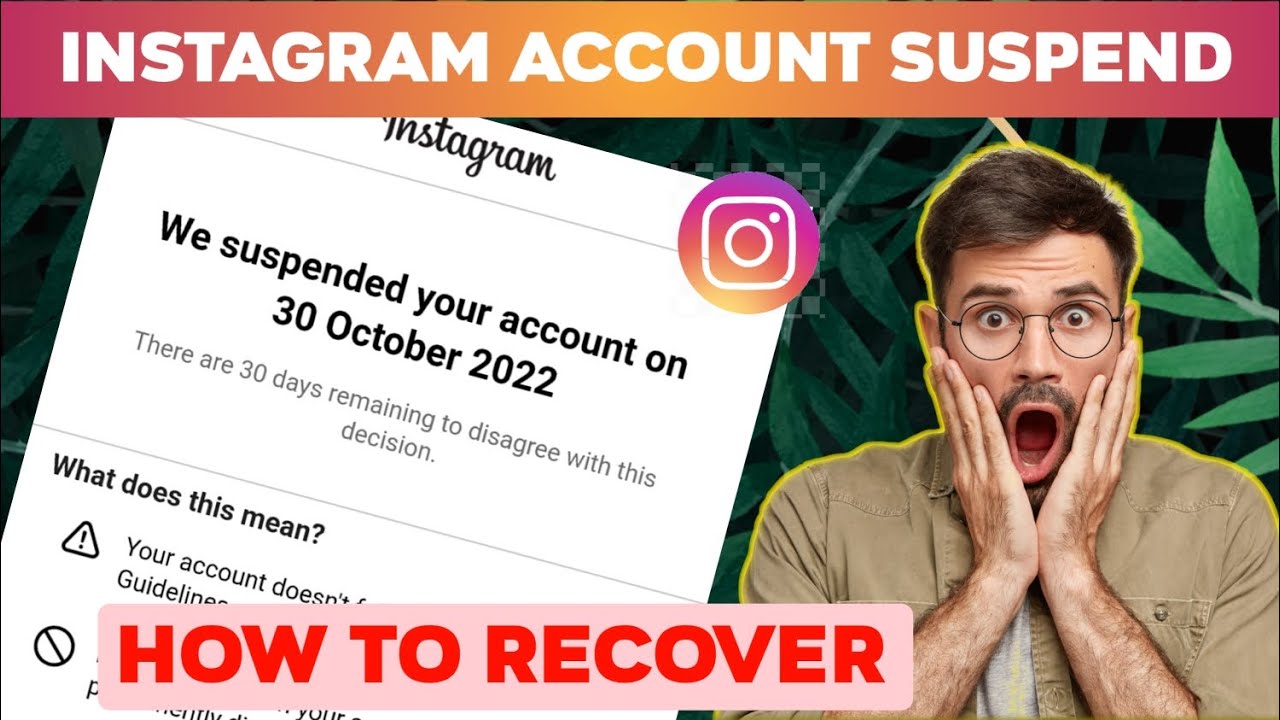 Instagram Account Suspended 😭 How To Recover Instagram Suspended ...