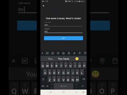 bunq - Onboarding ENG - Dark mode on