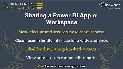 Sharing Power BI Reports