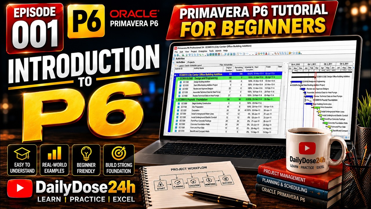 P6 Prom EP001: IP6 | Introduction to P6 | Primavera P6 Tutorial for Beginners ...
