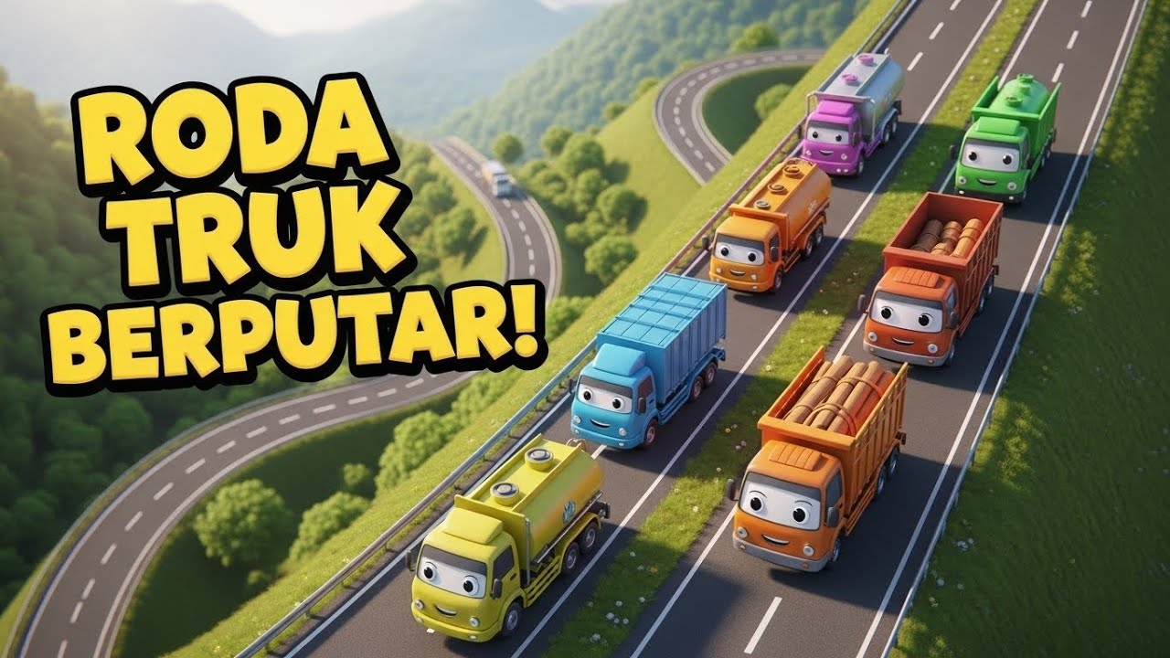 Roda Truk Berputar-Putar 🛞 Lagu Anak Roda Truk Populer | Animasi Truk Lucu & Ceria