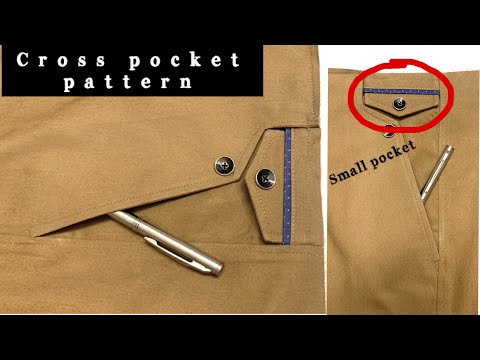 Sewing Pant cross pocket / hidden pocket / coin pocket /slant