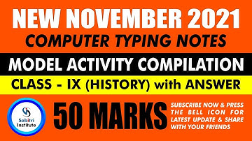 Class 9 / History / Model Activity Compilation (Final 2021) / Hindi Medium / Sabitri Institute