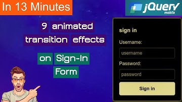 Coding 9 animated transition effects on sign in form using  jquery mobile | jquery mobile animations