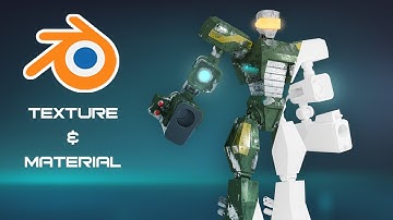 How to Apply Texture And Materials on Sci-fi Combat Robot | Non-destructive hard surface modeling