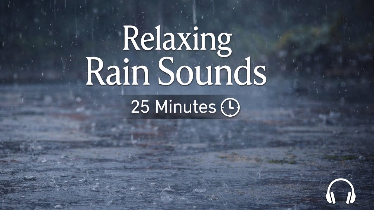 25 Minutes Rain Relax Sound 🌧️ | Relaxing Rain for Sleep, Study & Stress Relief #rainsounds#relaxing