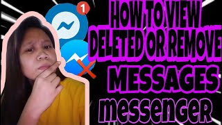 HOW TO VIEW REMOVE OR DELETED MESSAGES ON MESSENGER PANO MO OPEN DELETED REMOVE CHATS INDAY CHARISSE screenshot 5