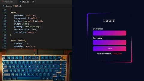 ASMR Programming - Modern Login Page UI Design - No Talking