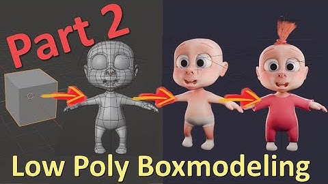 Blender Tutorial Low Poly Character Modeling Part 2 - Body #blendertutorial